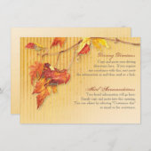 落ちる葉-ホテル情報を運転する秋の秋 エンクロージャーカード (正面/裏面)