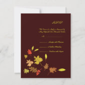 落ちる葉RSVP 出欠カード (裏面)