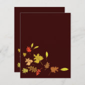 落ちる葉RSVP 出欠カード (正面/裏面)