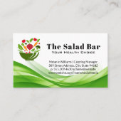 落ちる野菜のサラダボウル 名刺 (正面)