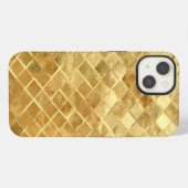 落ちる金の市松模様 iPhoneケース (裏面横)