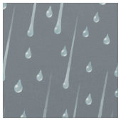 落ちる雨滴 かわいい雨の日 ダークグレー ファブリック (クローズアップ)