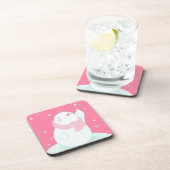 落ちる雪片のために達する雪だるま コースター (右側)