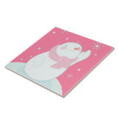 落ちる雪片のために達する雪だるま タイル (側面)