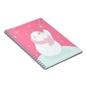 落ちる雪片のために達する雪だるま ノートブック (右側)