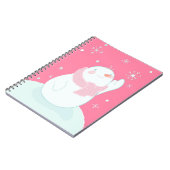 落ちる雪片のために達する雪だるま ノートブック (左側)