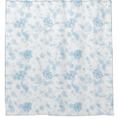 落ちる青い雪が白く シャワーカーテン (正面)