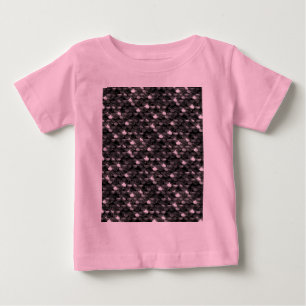 落ちる黒と白のうろこ ベビーTシャツ
