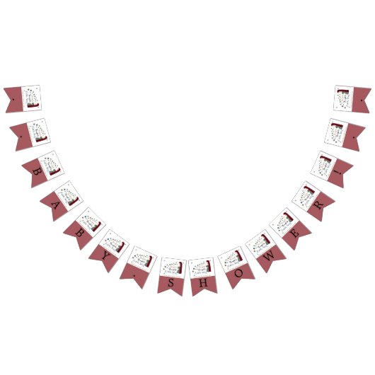 落ちエレガントつ星、女の子の赤ちゃんシャワー バンティングフラッグ (全)