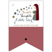 落ちエレガントつ星、女の子の赤ちゃんシャワー バンティングフラッグ (第2の旗)