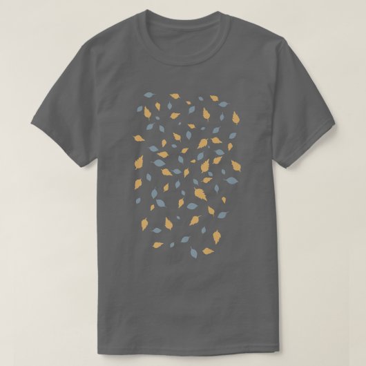 落ちカラフルく葉秋のモチーフ Tシャツ (デザイン正面)