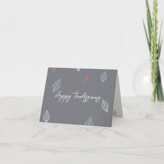 落ちモダンく葉るHappy Thanksgiving Script サンキューカード