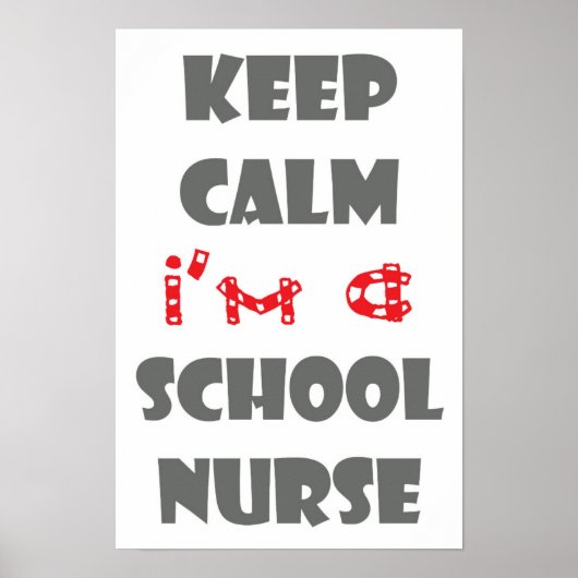 落ち保ち着いて私は学校のナースのポスターだ ポスター (正面)