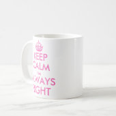 落ち保着いてる |女性おもしろマグカップ コーヒーマグカップ (正面左)