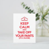 落ち保着いてズボンを脱ぐ ポストカード (スタンド正面)