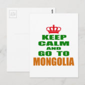 落ち保着いてモンゴルに行く ポストカード (正面/裏面)
