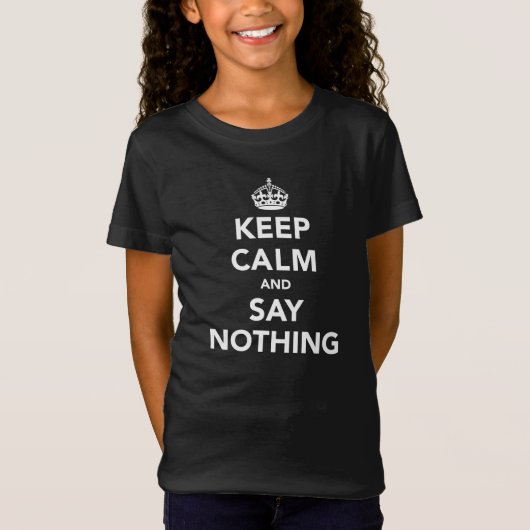 落ち保着いて何も言わないTシャツ Tシャツ (正面)