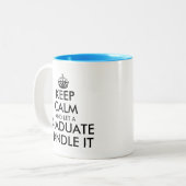 落ち保着いて大学院に任せおもしろいる ツートーンマグカップ (正面左)