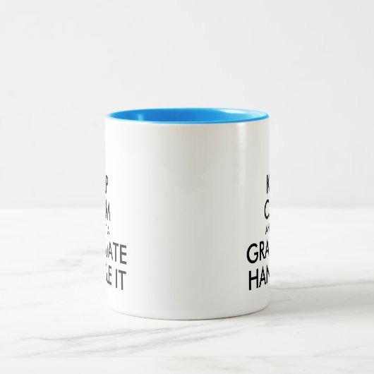 落ち保着いて大学院に任せおもしろいる ツートーンマグカップ (中央)