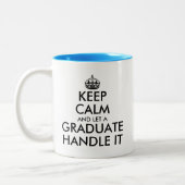 落ち保着いて大学院に任せおもしろいる ツートーンマグカップ (左)