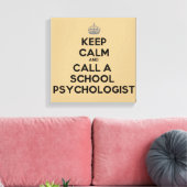 落ち保着いて学校の心理学者のキャンバスを呼ぶ キャンバスプリント (インサイチュ (リビング))