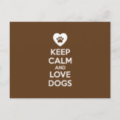 落ち保着いて愛する犬 ポストカード (正面)