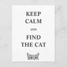 落ち保着いて猫を見つける ポストカード