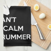 落ち保着いて私はドラマーで落ち着いて保いない キッチンタオル (四つ折り)