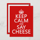 落ち保着いて言うチーズ(写真)(どんな色でも) ポストカード (正面/裏面)