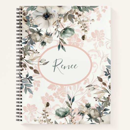 落ち着いたアプリコットトレンディー色 ノートブック (正面)