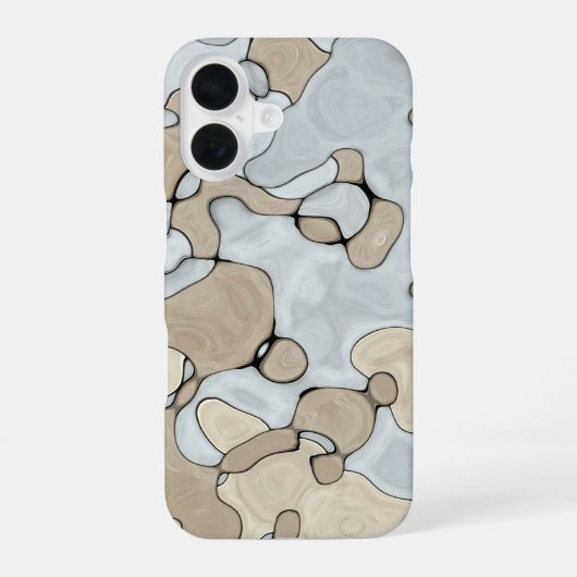 落ち着いたアースカラー iPhone 16ケース (裏面)