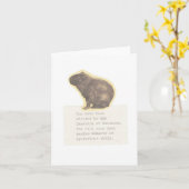 落ち着いたキャピバラ カード (黄色い花)