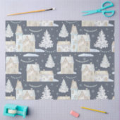 落ち着いたクリスマスパターンデザイン22 薄葉紙 (クラフト)