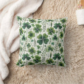 落ち着いたクローバー クッション (ブランケット)