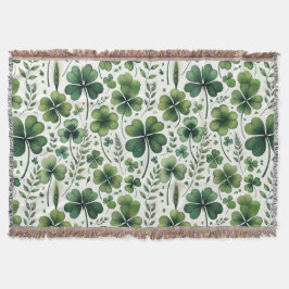 落ち着いたクローバー スローブランケット