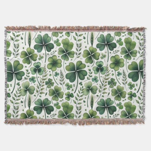 落ち着いたクローバー スローブランケット (正面)