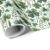 落ち着いたクローバー ラッピングペーパー (ロールコーナー)