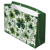 落ち着いたクローバー ラージペーパーバッグ (裏面アングル)