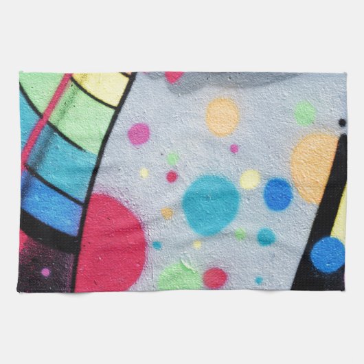 落ち着いたグラフィティ キッチンタオル (横)