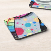 落ち着いたグラフィティ コースター (左側)