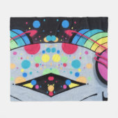 落ち着いたグラフィティ フリースブランケット (正面(横))