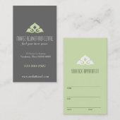 落ち着いたサロンのアポイントメントの名刺 予約カード (正面/裏面)