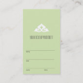 落ち着いたサロンのアポイントメントの名刺 予約カード (裏面)