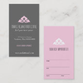 落ち着いたサロンのアポイントメントの名刺 予約カード (正面/裏面)