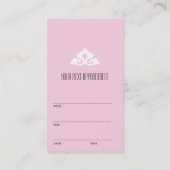 落ち着いたサロンのアポイントメントの名刺 予約カード (裏面)