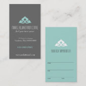 落ち着いたサロンの水のアポイントメント 予約カード (正面/裏面)