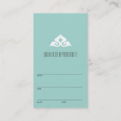 落ち着いたサロンの水のアポイントメント 予約カード (裏面)