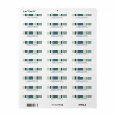 落ち着いたストライプ住所 シール小 ラベル (フルシート)