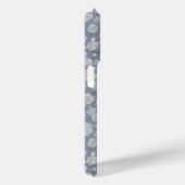 落ち着いたダスティブルーのバラの花柄スマホケース Case-Mate iPhoneケース (裏面 / 右)