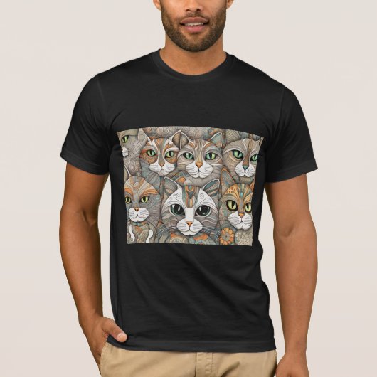 落ち着いたネコのトリブレンドTシャツ Tシャツ (正面)